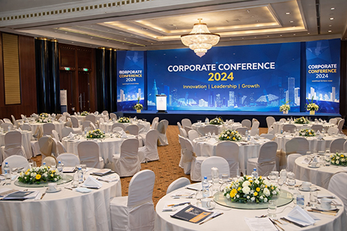 Conference branding stage backdrop