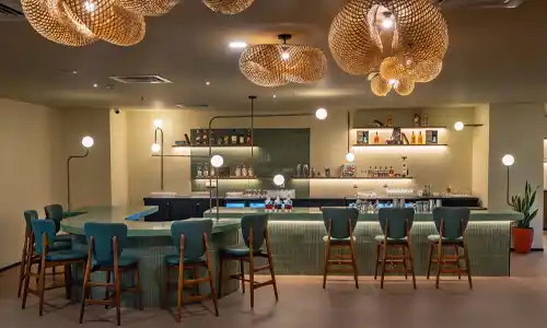 Molecular mixologist creating innovative cocktails